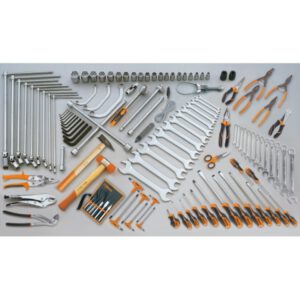 Įvairių įrankių rinkinys skirtas automobilio remonto darbams 5905VG/2